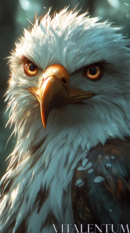 AI ART Eagle Portrait with Intense Gaze