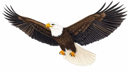 Soaring Bald Eagle