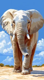 Grand Elephant in Natural Habitat