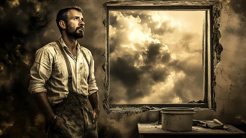 Man Looking at Sky