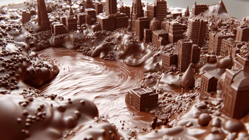 Edible Chocolate City: A Sweet Dreamscape