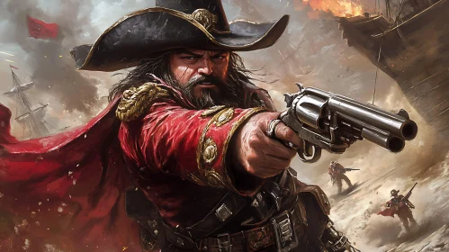 Pirate with Double-Barreled Pistol