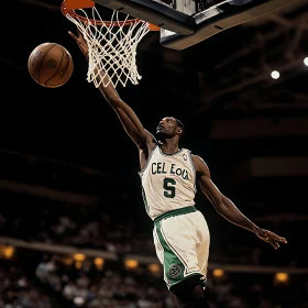 Athlete Scoring a Basket
