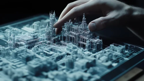 Miniature City Architectural Blueprint