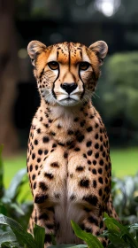 Cheetah Amid Lush Greenery
