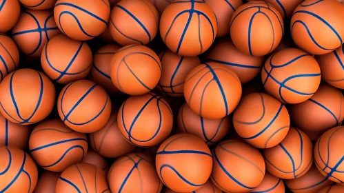 Basketballs Arrangement Sports Balls