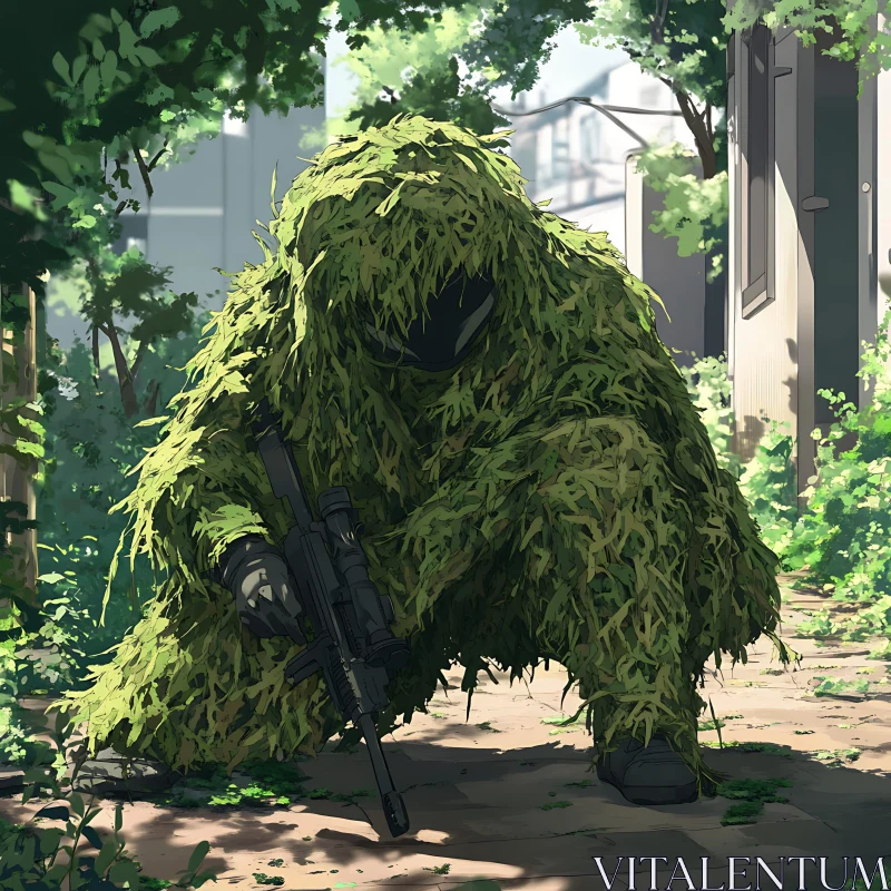 AI ART Hidden Marksman: Ghillie Suit Ambush