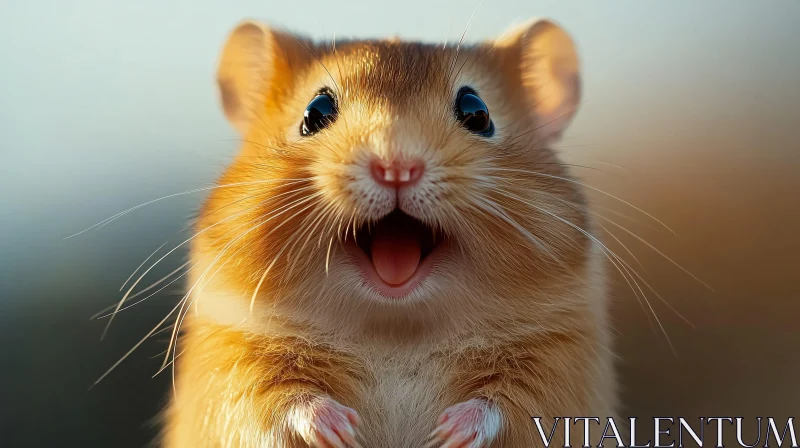 AI ART Delighted Hamster with Cute Expression