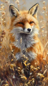 Fox Portrait in Nature