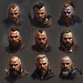 Array of Brave Warrior Portraits