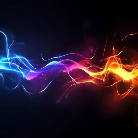 Energetic Colorful Light Streaks in Abstract Motion