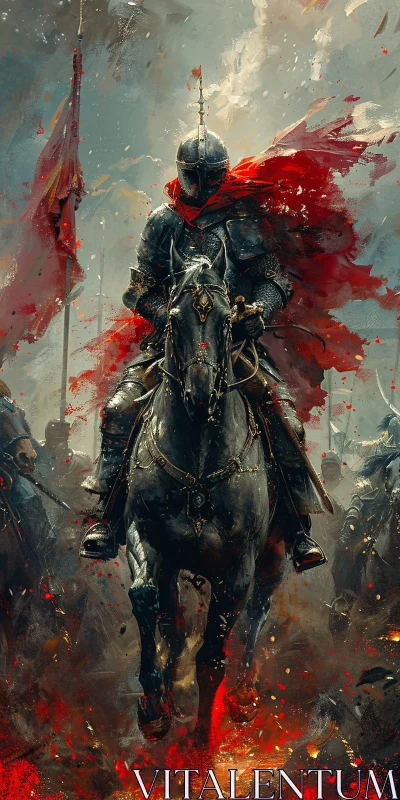 Medieval Knight in Battle AI Image