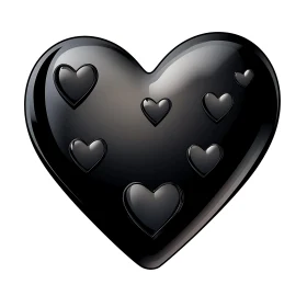 Dark Heart with Embedded Hearts