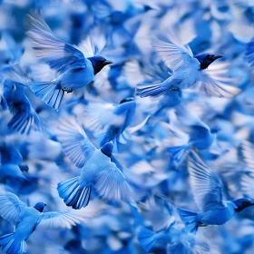 Azure Avian Armada: A Symphony of Blue