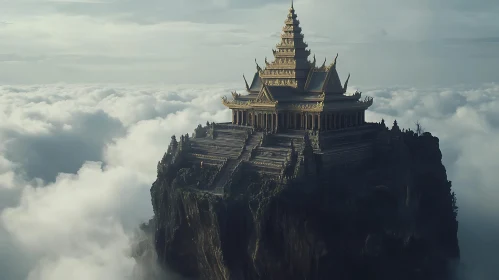 Mountain Temple in the Sky