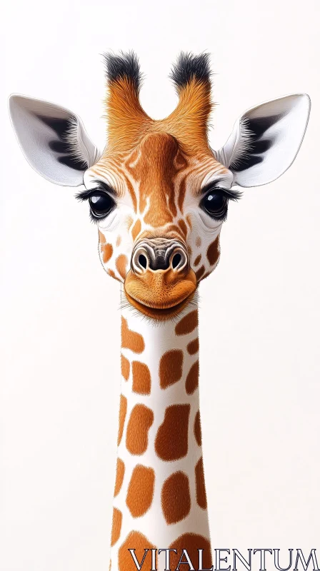 Charming Giraffe Artwork AI Image