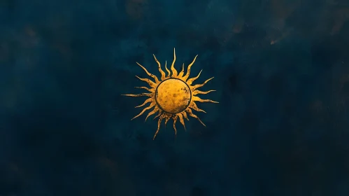 Celestial Sun Art on Dark Backdrop