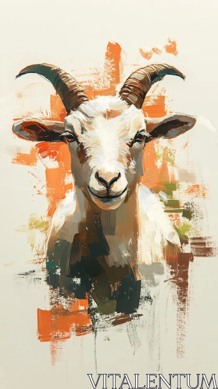 AI ART Abstract Goat Art