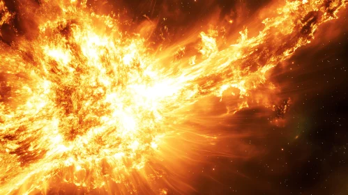 Massive Stellar Fire Blast