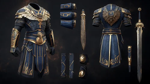 Regal Armor with Golden Embellishments