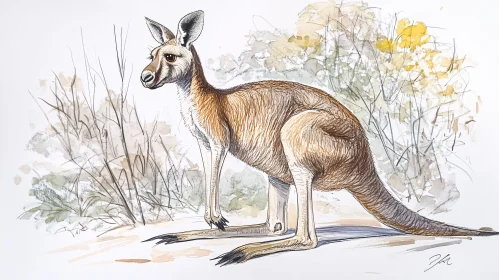 Kangaroo Art in Natural Habitat