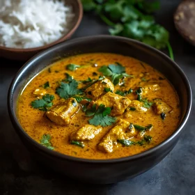 Aromatic Chicken Curry Dish Presentation