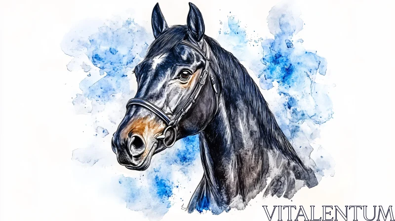 AI ART Elegant Horse Painting