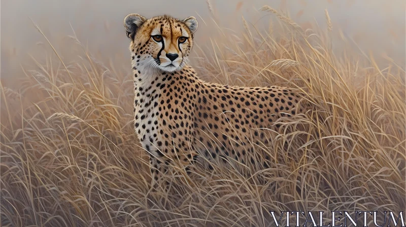 Cheetah in the Wild AI Image