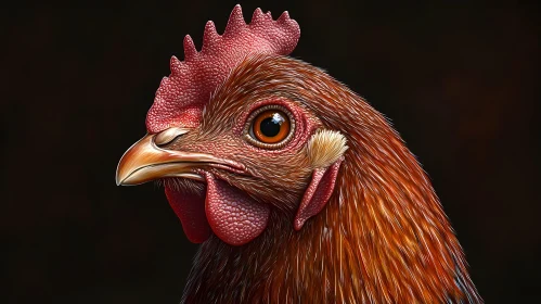 Artistic Chicken Portrait