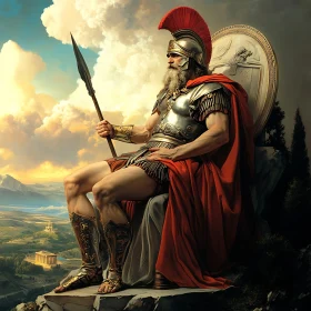 Warrior Resting with Spear