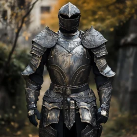 Armored Knight in Autumn Setting