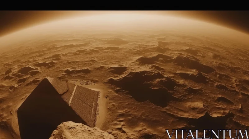 Golden Martian Sunrise Over Syrian Civilization - Experimental Cinematography AI Image