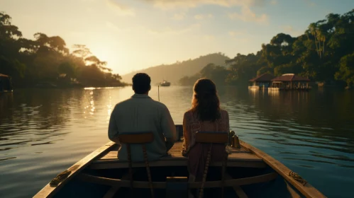 Romantic Drama: A Couple in a Wooden Boat | Golden Light | Cinematic Stills