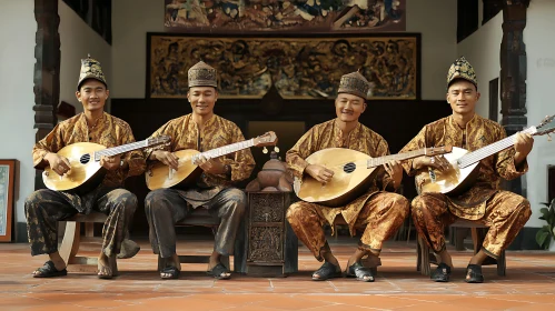 Folk Musicians in Traditional Dress