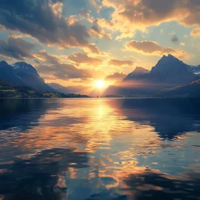 Peaceful Lake Sunset