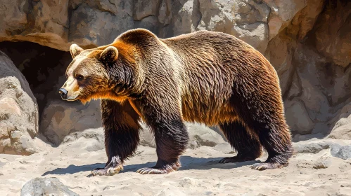 Wilderness Bear in Rocky Habitat