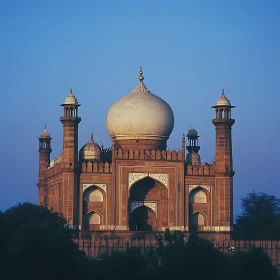 Historical Building with Dome and Towers