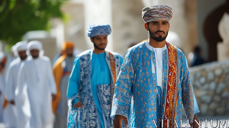 Omani Men's Cultural Fashion AI Image