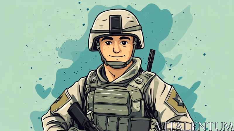 AI ART Stylized Soldier Portrait