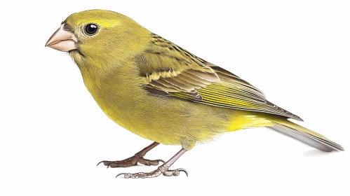 Intricately Detailed Yellow Bird Image