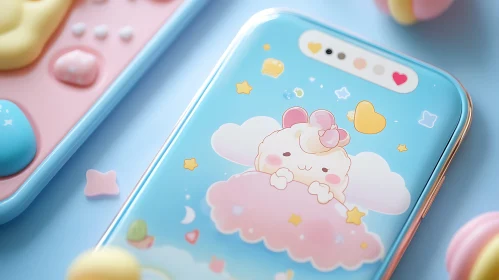 Cartoon Character on Cloud Phone Case