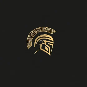 Spartan Warrior Helmet Gold Design