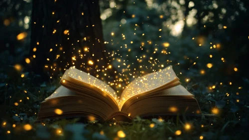 Magical Book in the Woods