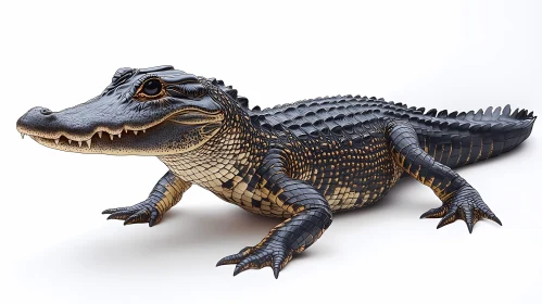 Alligator with Patterned Scales