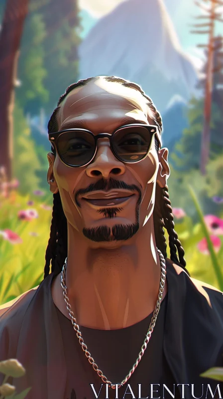 AI ART A Serene Portrait of Snoop Dogg in Nature