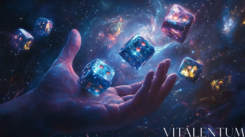 AI ART Galactic Dice Thrown Across the Universe