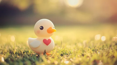 Heartfelt Duckling in Golden Light