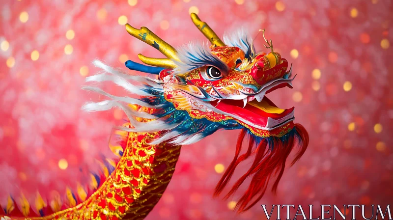 Mythical Dragon Dance Illustration AI Image