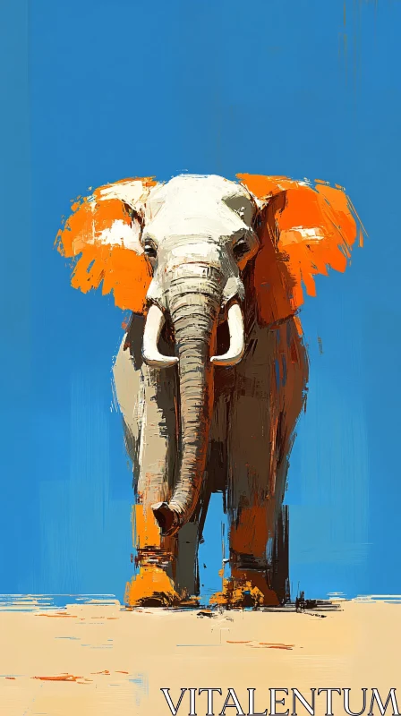 AI ART Vivid Elephant Art