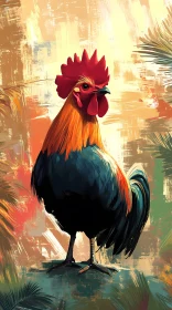 Stylized Rooster Art